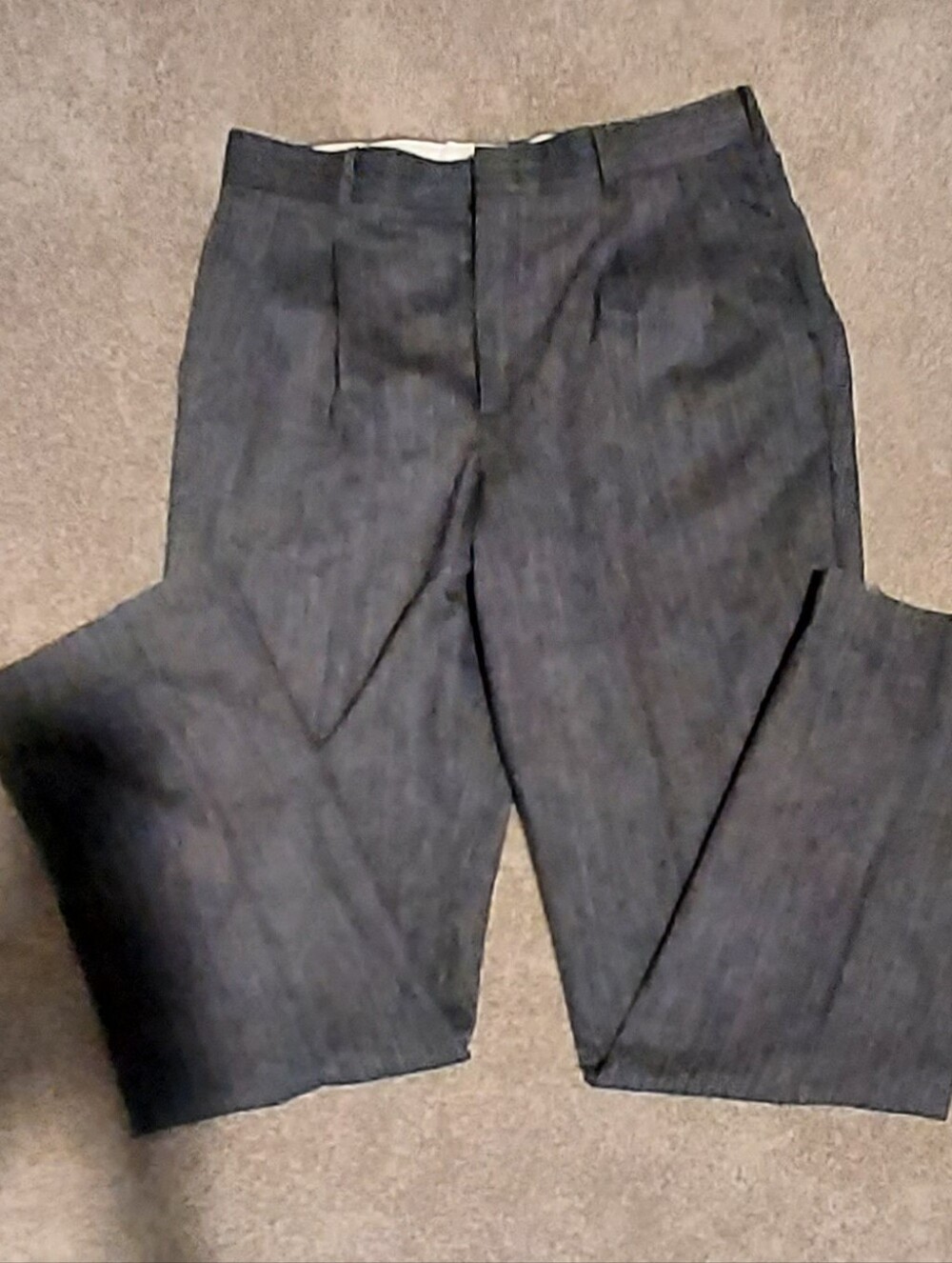 Limited Edition Gray Tweed Dress Pants Mens Trousers Wool Blend 34x34 USA